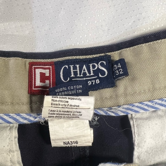 NWOT Chaps Navy Blue Mens Dress Pants SIZE 34 - Picture 4 of 4